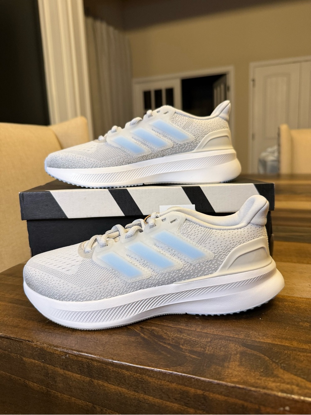 adidas Cloudfoam UltraRun 5 J Lace Up Mesh US 4 White EU 36 UK 3.5 JQ2962